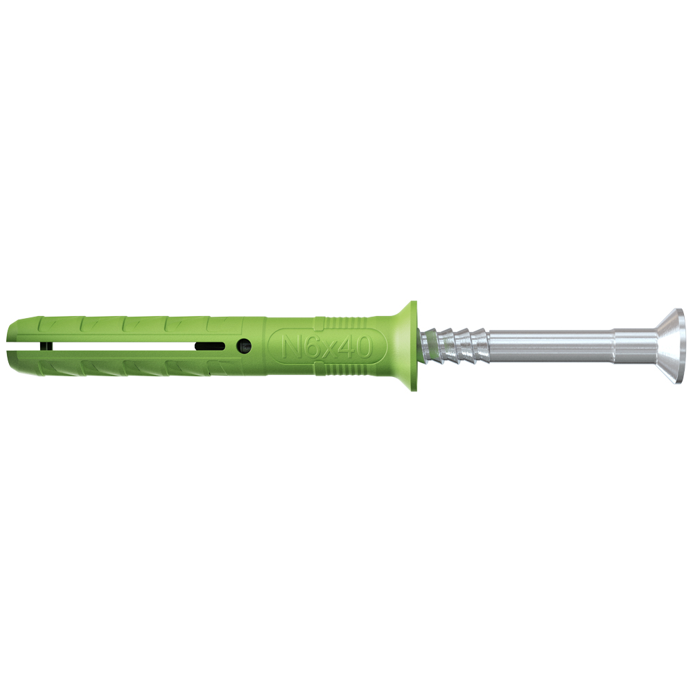 fischer Nageldübel N Green 6 x 40/10 S Senkkopf