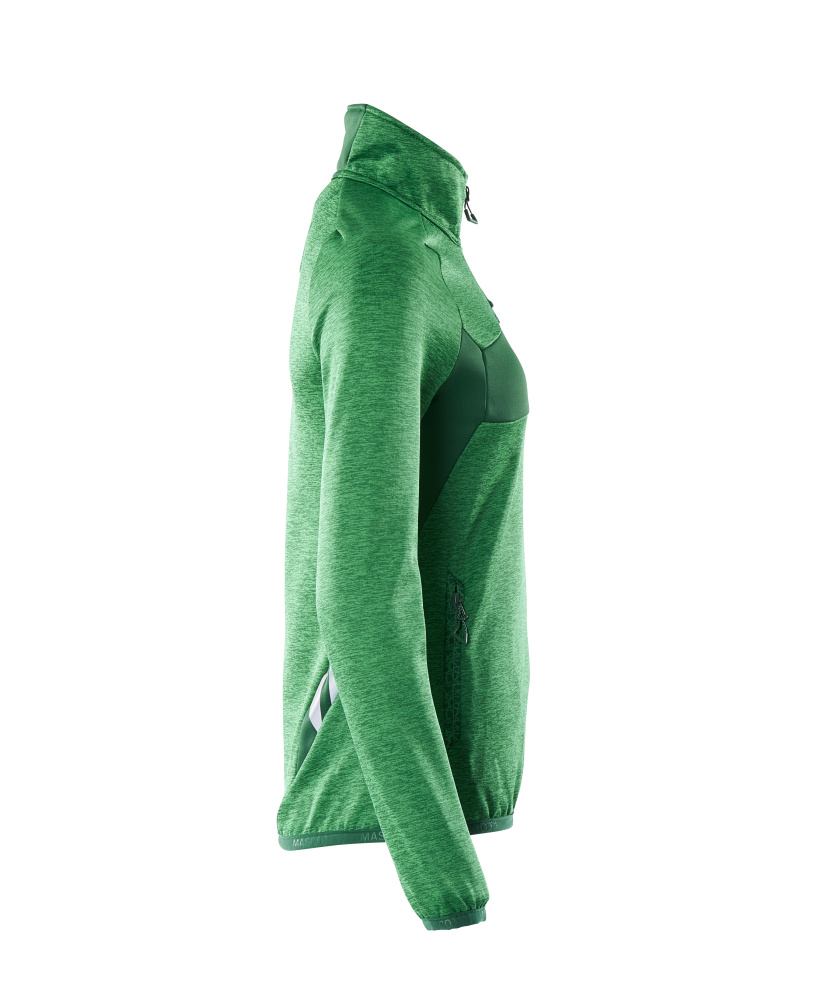 MASCOT ACCELERATE Fleecepullover mit kurzem Reißverschluss grasgrün/grün L