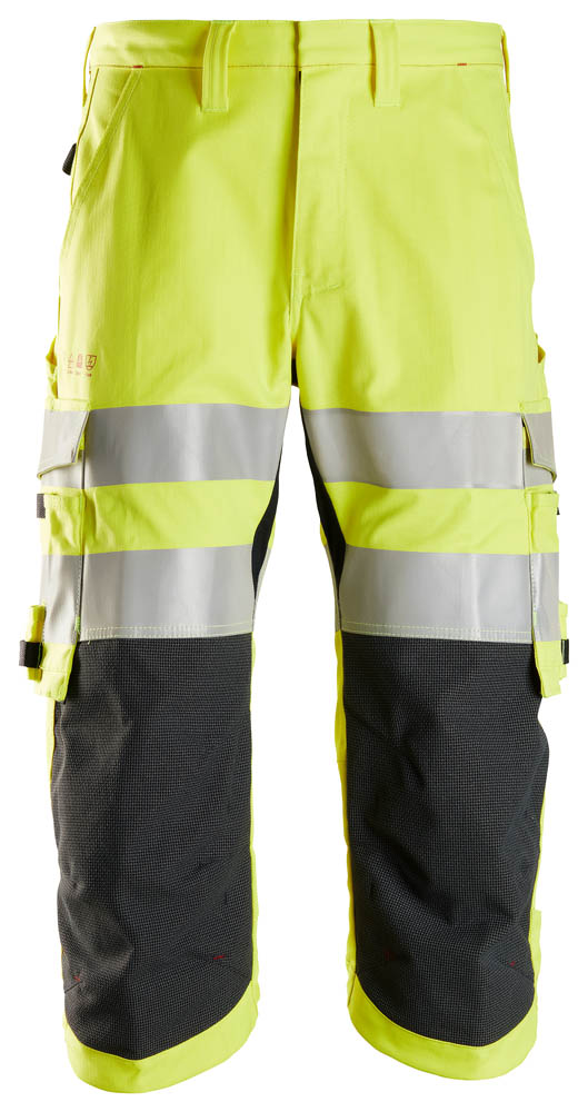 Snickers 6161 ProtecWork Hi-Vis Piraten Arbeitshose, Kl. 2 signalgelb