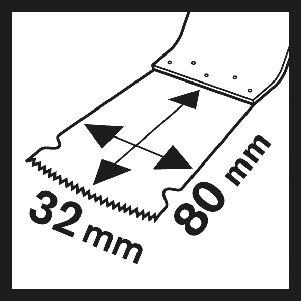 Bosch HCS Tauchsägeblatt MAIZ 32 EPC Wood, 80 x 32 mm, 1er-Pack