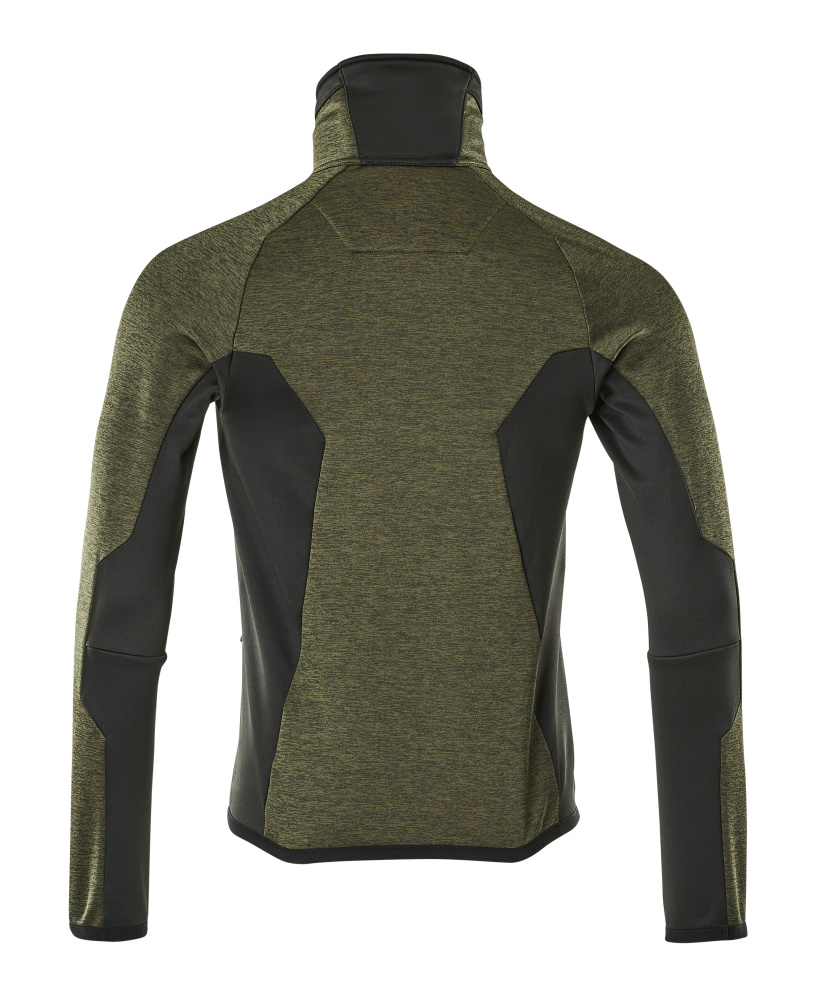 MASCOT ADVANCED Fleecepullover mit Reißverschluss moosgrün/schwarz 4XL