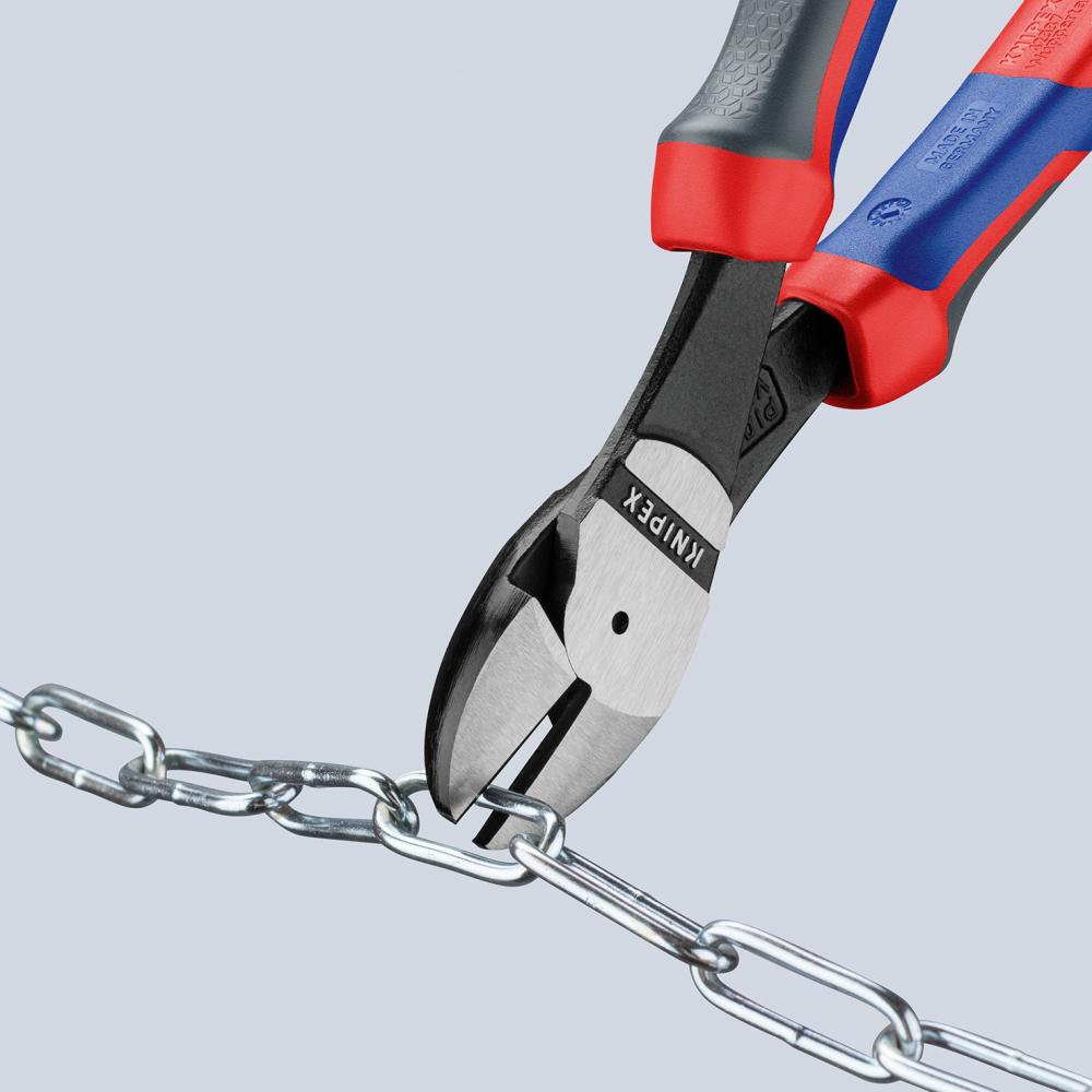 Knipex Kraft-Seitenschneider poliert mit Mehrkomponenten-Griffen 180mm