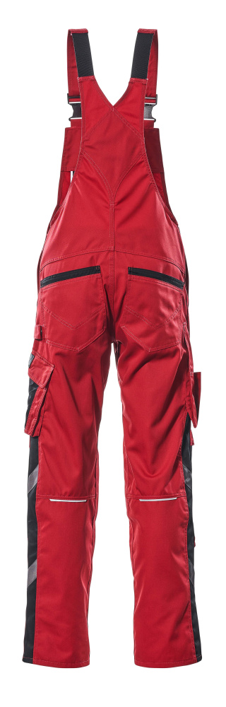 MASCOT Augsburg UNIQUE Latzhose mit Knietaschen rot/schwarz 68