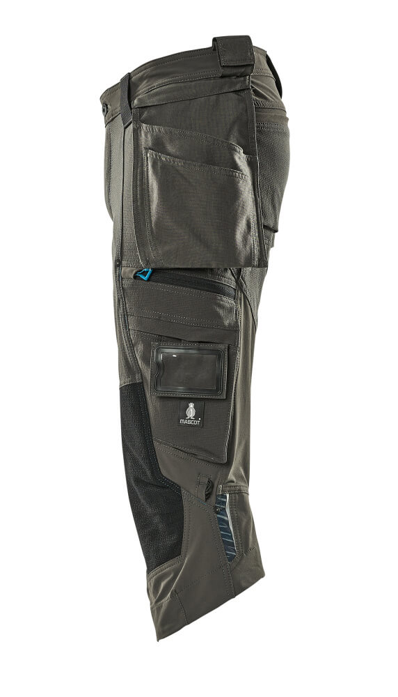 MASCOT ADVANCED Dreiviertel-Hose mit Hängetaschen dunkelanthrazit 64