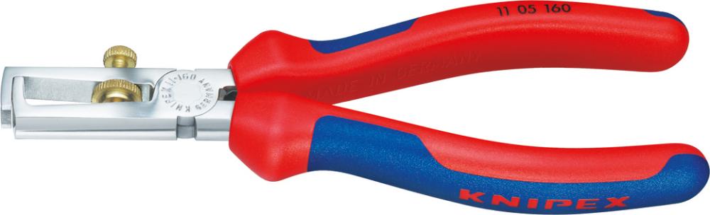 Knipex Abisolierzange verchromt mit Mehrkomponenten-Griffen 160mm qmm