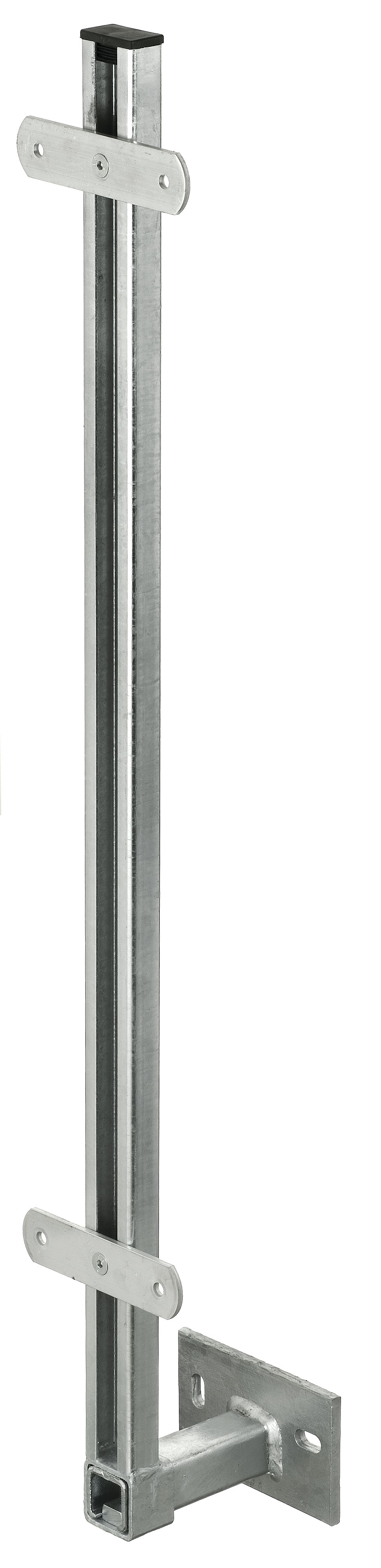 Geländerstützen GSP, C-Profil zum Andübeln mit Kröpfung von 30 - 200 mm, Höhe 1000 mm, incl. zwei Alu-Durchgangslaschen