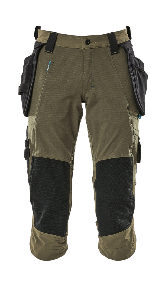 MASCOT ADVANCED Dreiviertel-Hose mit Hängetaschen moosgrün 56