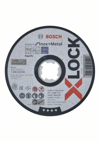 Bosch Trennscheibe X-LOCK gerade Expert Inox + Metal 125x1,0mm