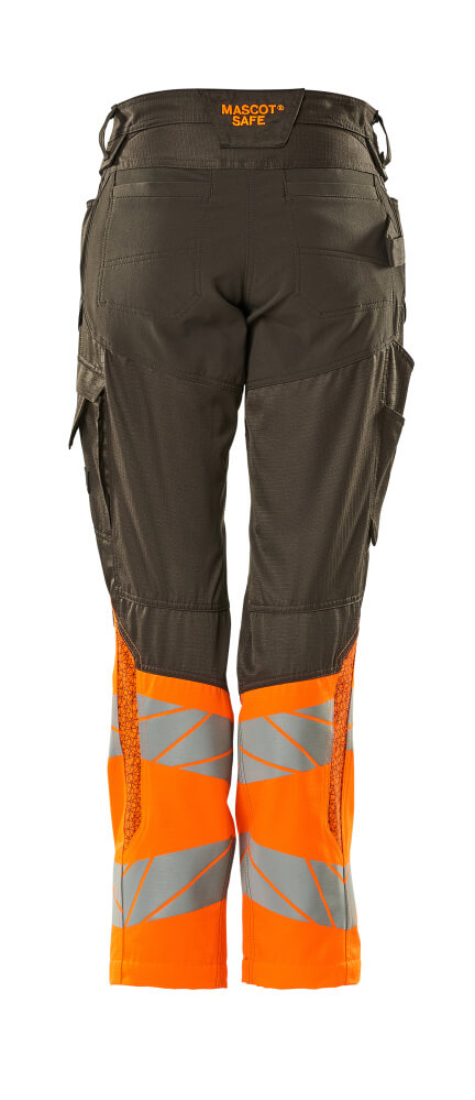 MASCOT ACCELERATE SAFE Hose mit Knietaschen dunkelanthrazit/hi-vis orange 56