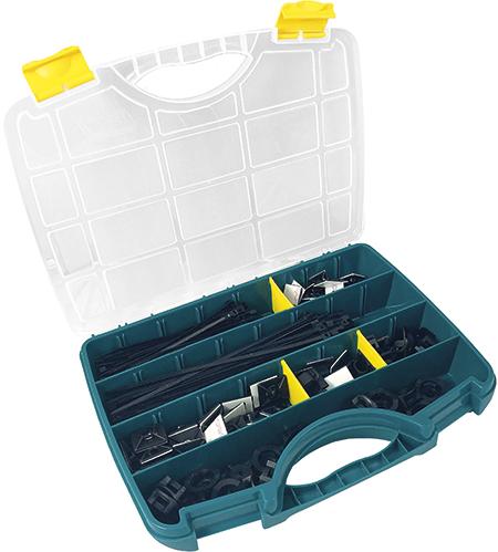 SapiSelco Kabelbinder-Sortiment 350-teilig mit Klebesockel