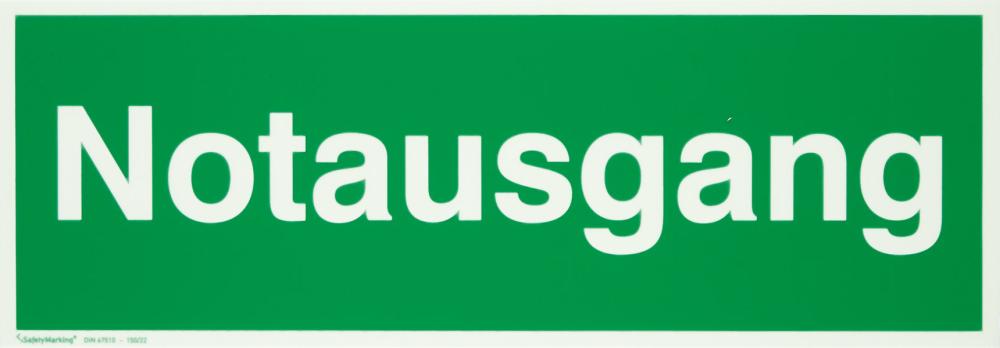 Fluchtwegschild Folie B300xH105 mm Notausgang langnachleuchtend