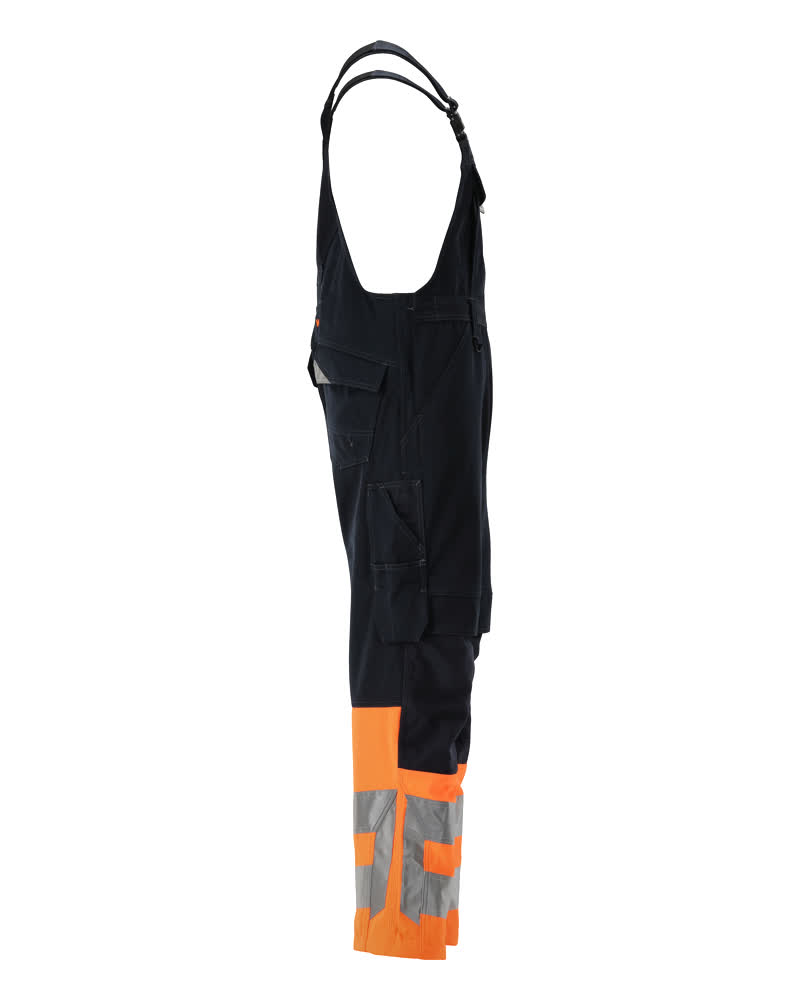 MASCOT Sunderland SAFE SUPREME Latzhose mit Knietaschen schwarzblau/hi-vis orange 52