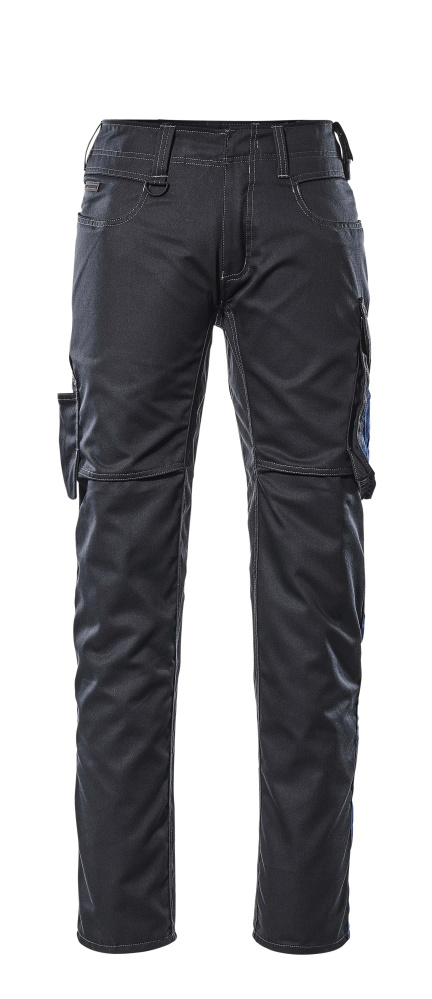 MASCOT Oldenburg UNIQUE Hose mit Schenkeltaschen schwarzblau/kornblau 44
