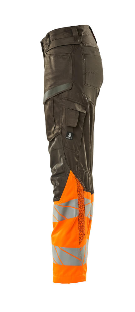 MASCOT ACCELERATE SAFE Hose mit Knietaschen dunkelanthrazit/hi-vis orange 56