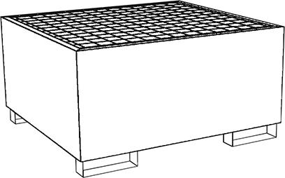 Großraumauffangwanne 1300x1360x795 lackiert