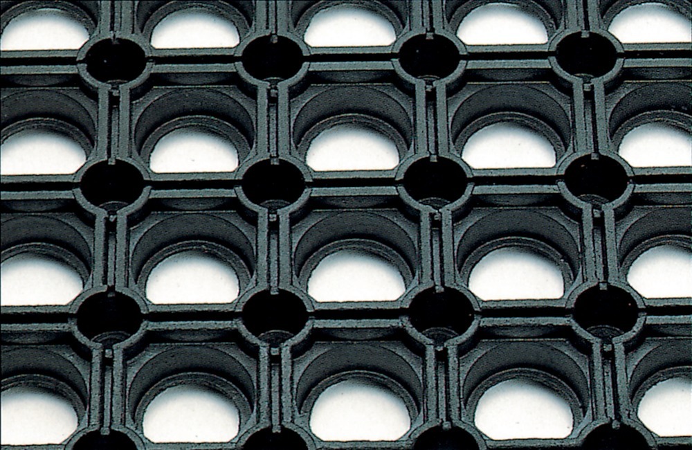 Wabenmatte SBR/NR, Typ 1, schwarz, offene Decke, 22mm, 40x60cm