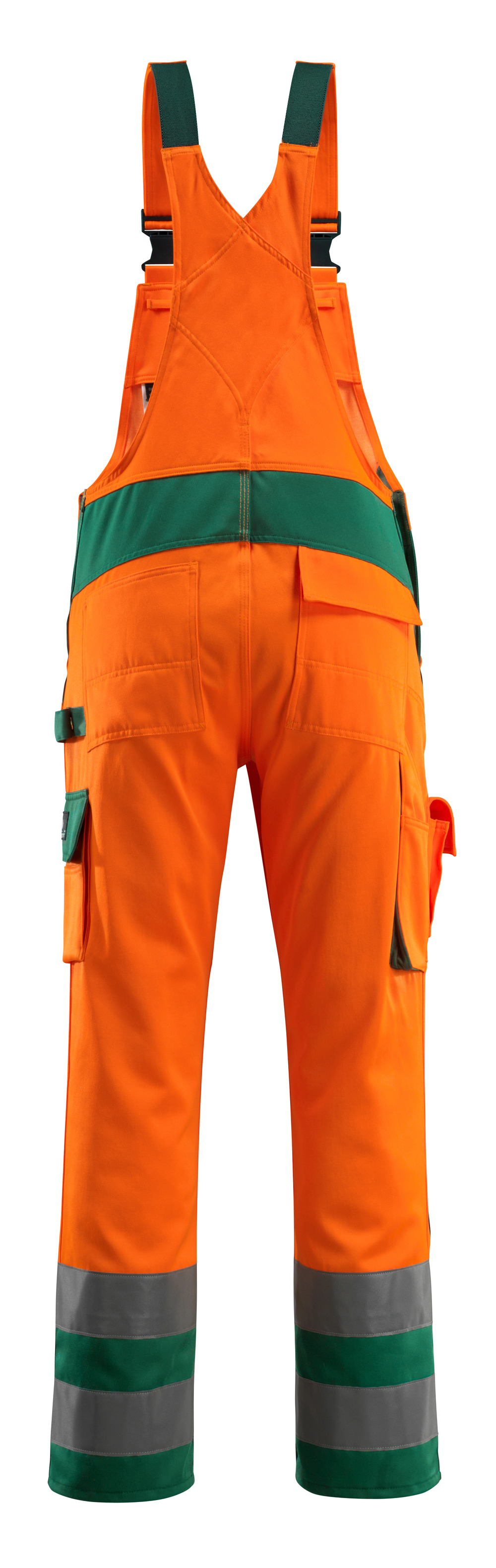 MASCOT Barras SAFE COMPETE Latzhose mit Knietaschen hi-vis orange/grün 50