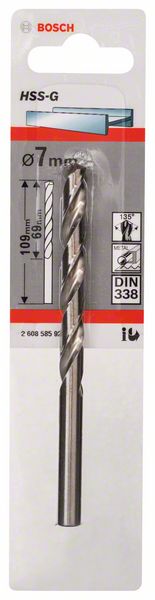 Bosch Metallbohrer HSS-G 7,0mm
