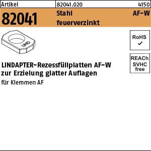Lindapter Rezessfüllplatte AF-W Stahl feuerverzinkt M24