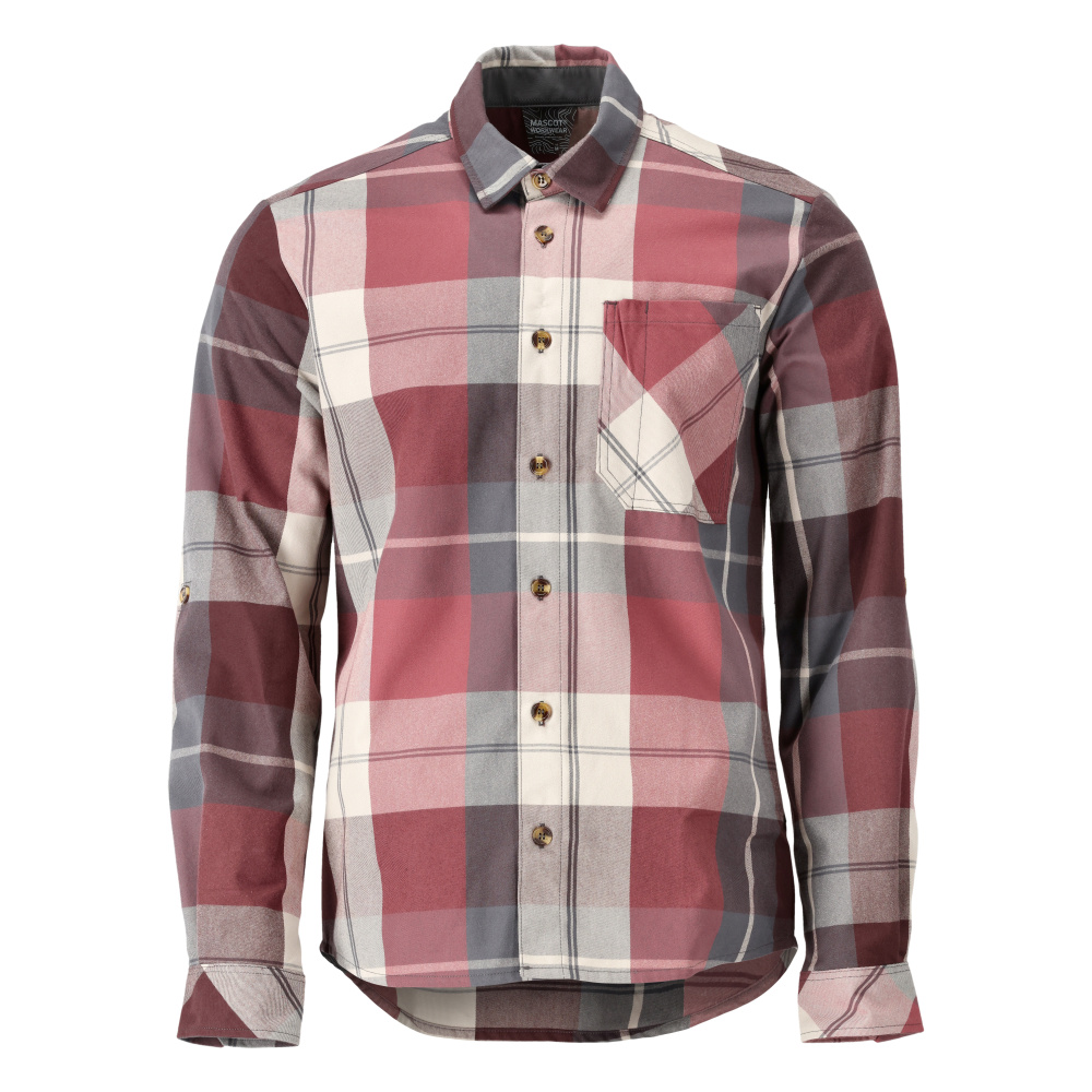 MASCOT CUSTOMIZED Hemd bordeaux-kariert XS