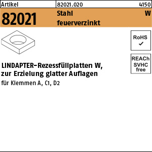 Lindapter Rezessfüllplatte Stahl feuerverzinkt M10