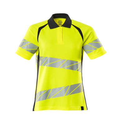 MASCOT ACCELERATE SAFE Damen Polo-Shirt hi-vis gelb/schwarzblau