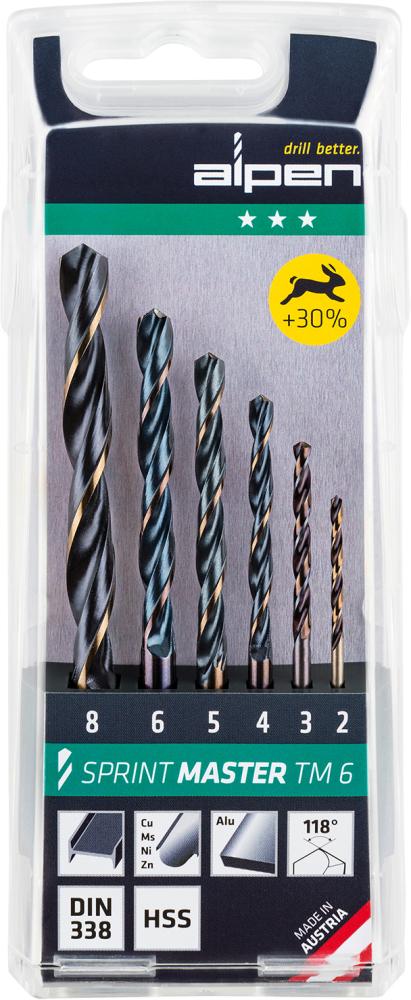 ALPEN Spiralbohrer-Satz D338N HSS 2/3/4/5/6/8mm