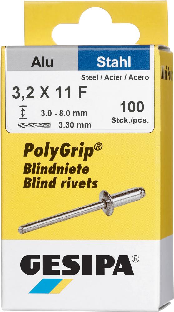 Gesipa Mini-Pack PolyGrip Alu/Stahl 3,2 x 11