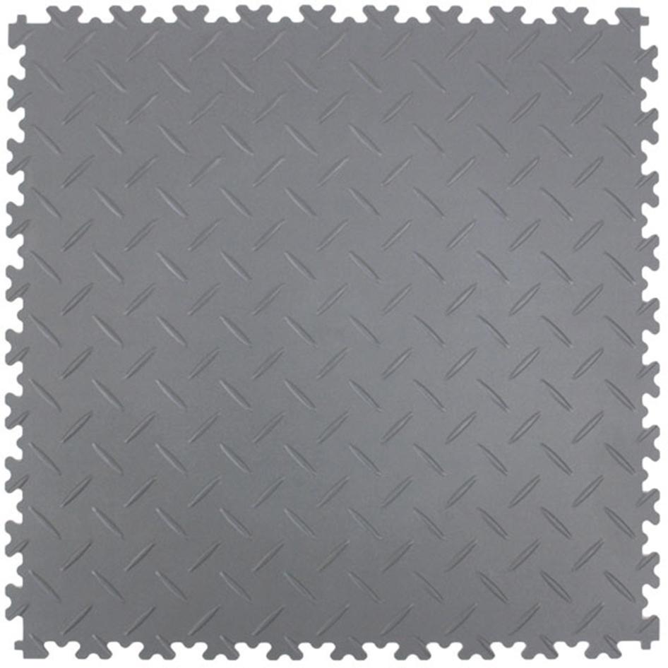Bodenfliese PVC dunkelgrau diamantprofil 4mm 505x505mm