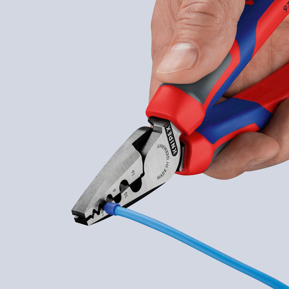 Knipex Aderendhülsenzange mit Mehrkomponenten-Griffen 180mm qmm