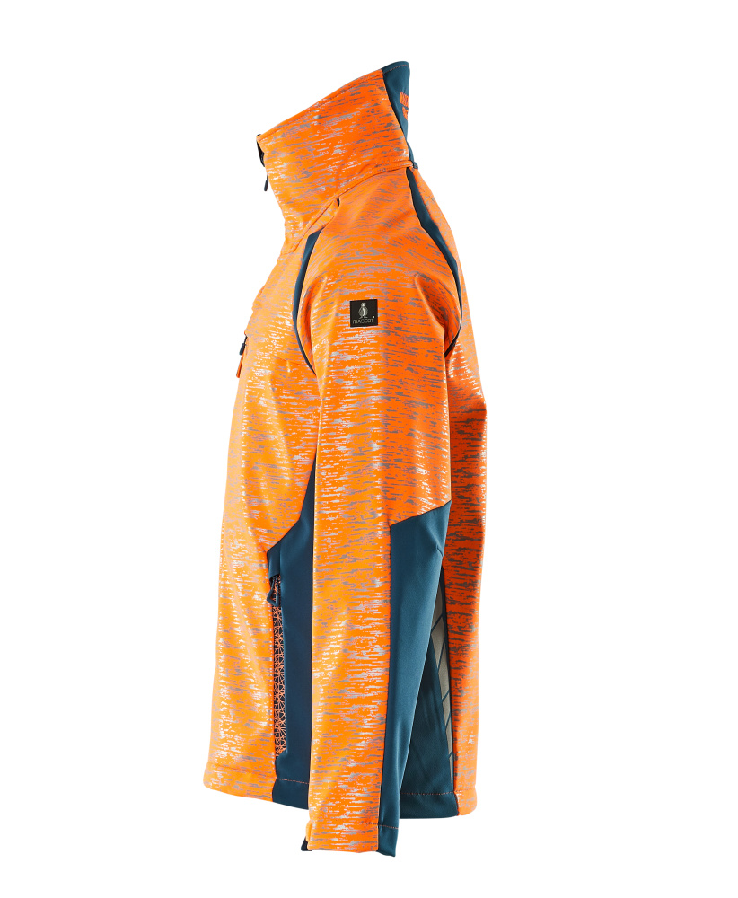 MASCOT ACCELERATE SAFE Softshell Jacke hi-vis orange/dunkelpetroleum S