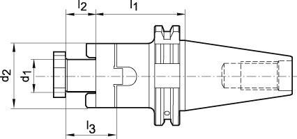Fortis Kombi-Aufsteckfräserdorn A100 SK50 22mm