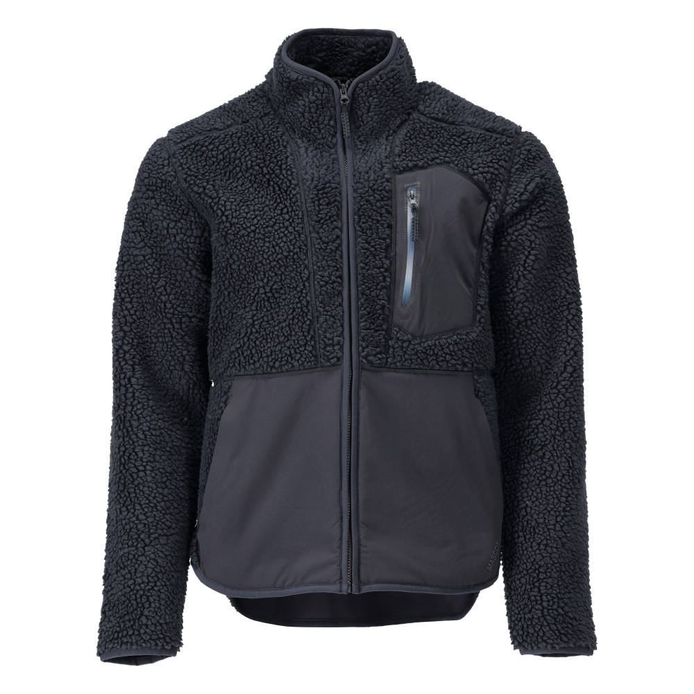 MASCOT CUSTOMIZED Faserpelz Jacke mit Reißverschluss schwarzblau 4XL