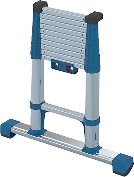 Zarges Teleskop-Anlegeleiter Compactstep L 11 SprossenLeiterlänge max 3,23 m Arbeitshöhe 4,00 m