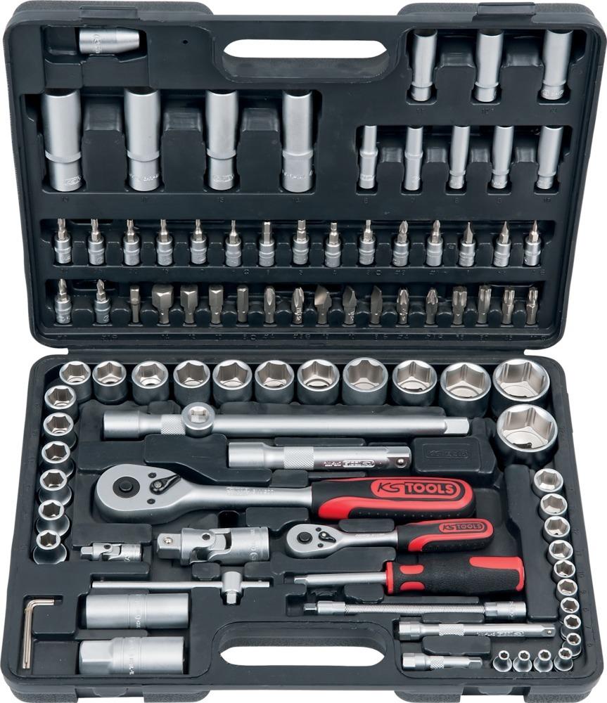 KS-Tools Steckschlüssel-Satz 1/4" + 1/2" 94-teilig