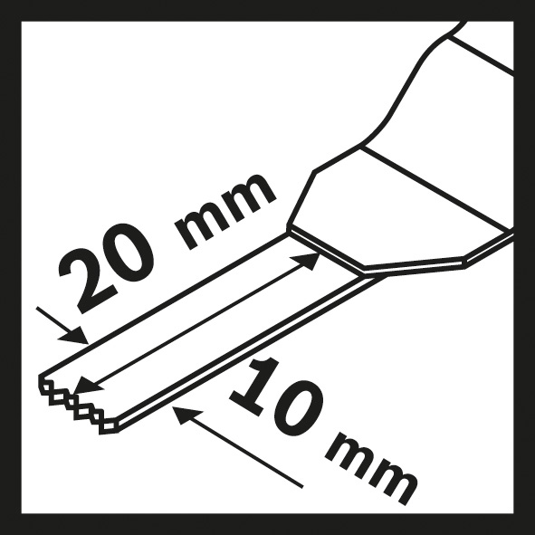 Bosch BIM Tauchsägeblatt AIZ 10 AB, Wood and Metal, 20 x 10 mm