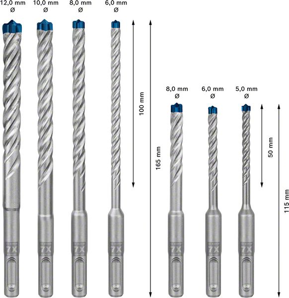 Bosch EXPERT Hammerbohrer SDS plus-7X (7 Stk.)