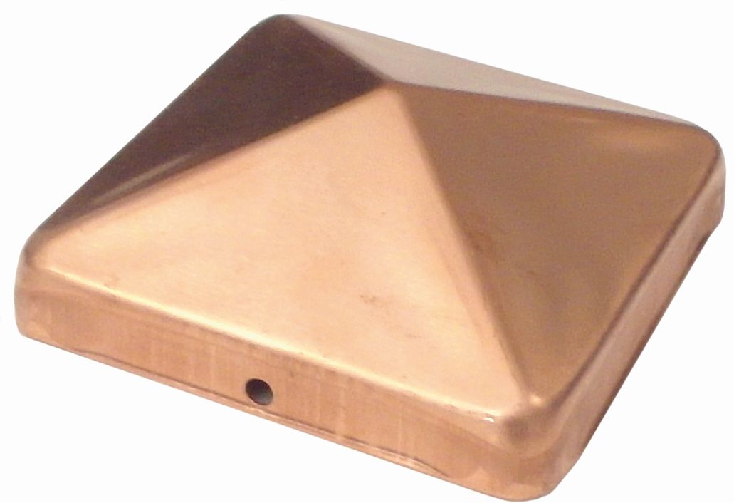 Pfostenkappe (91x91, flach, Kupfer)