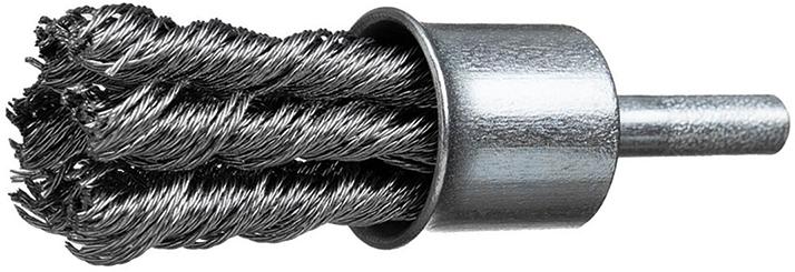 Osborn Pinselbürste Xtreme Stahl23x29x0,3mm, Schaft 6mm gezopft, 8Z.