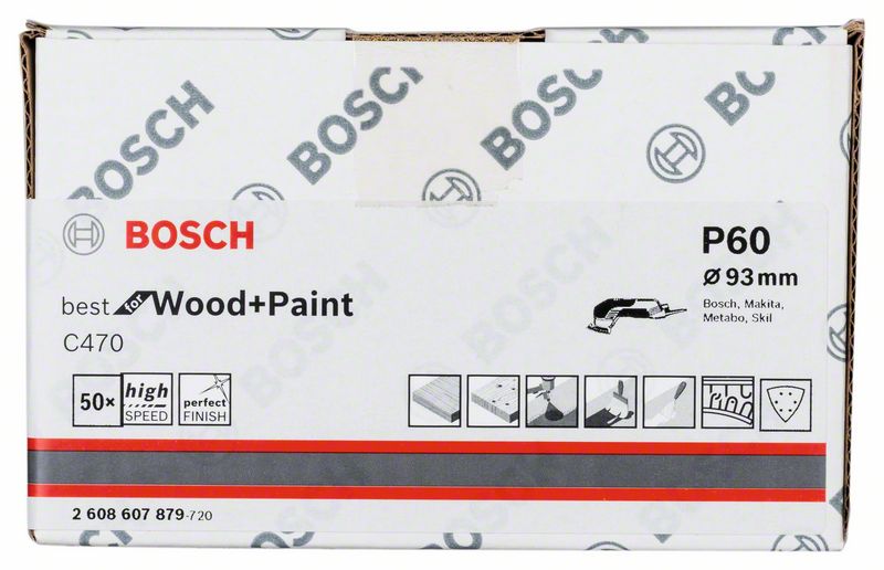 Bosch Schleifblätter für Dreieckschleifer K60 (50 Stk.)