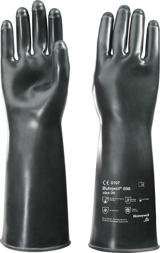 Chemikalienschutzhandschuh Butoject 898, schwarz, Gr.8