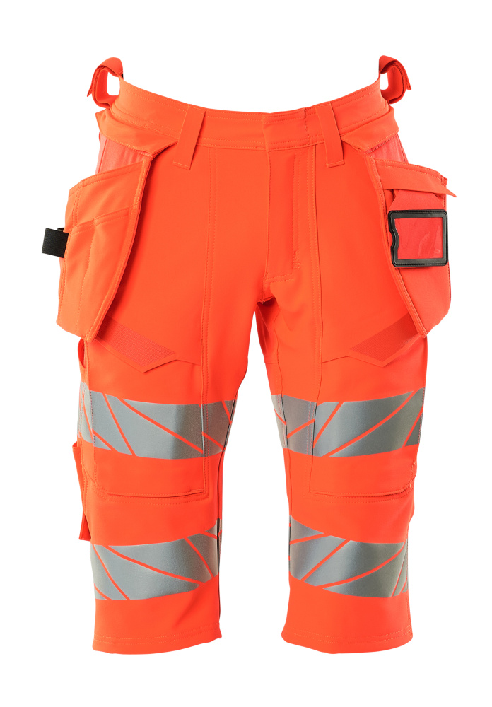 MASCOT ACCELERATE SAFE Shorts, lang mit Hängetaschen hi-vis rot 49