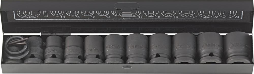 Fortis Kraft- Steckschlüssel-Satz 1/2" 15-teilig