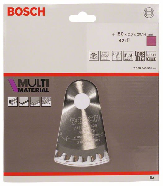 Bosch Kreissägeblatt MultiMaterial 150x30x2,0