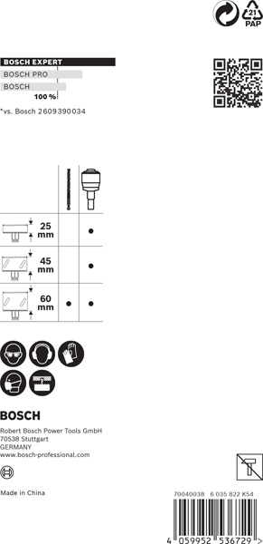 Bosch EXPERT Power Change Plus Aufsteckhalter, 11 mm, TCT Bohrer, 8,5 x 105 mm, 2-tlg.