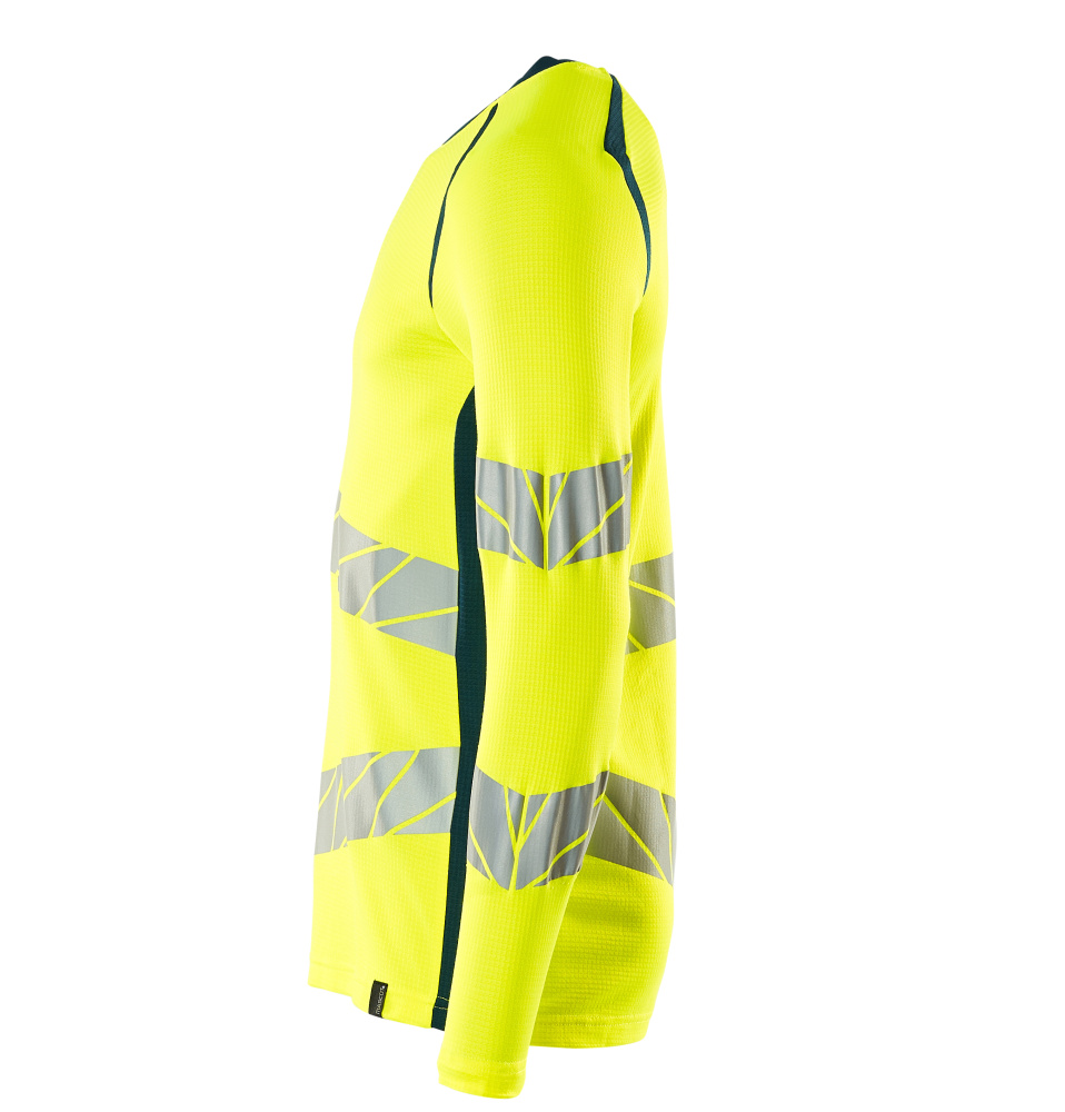 MASCOT ACCELERATE SAFE T-Shirt, Langarm hi-vis gelb/dunkelpetroleum 5XL