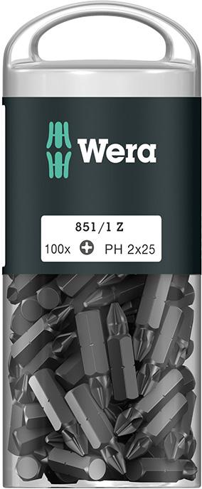 Wera Bit-Großpack PH2x25mm zähhart 100 Stück