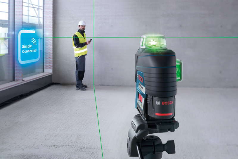 Bosch Linienlaser GLL 3-80 CG, mit 1 x 2.0 Ah Li-Ion Akku, Halterung BM 1, L-BOXX