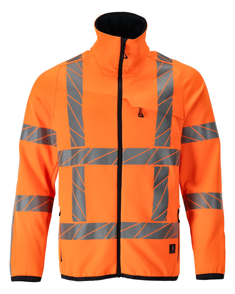MASCOT ACCELERATE SAFE Fleecepullover mit Reißverschluss hi-vis orange XS