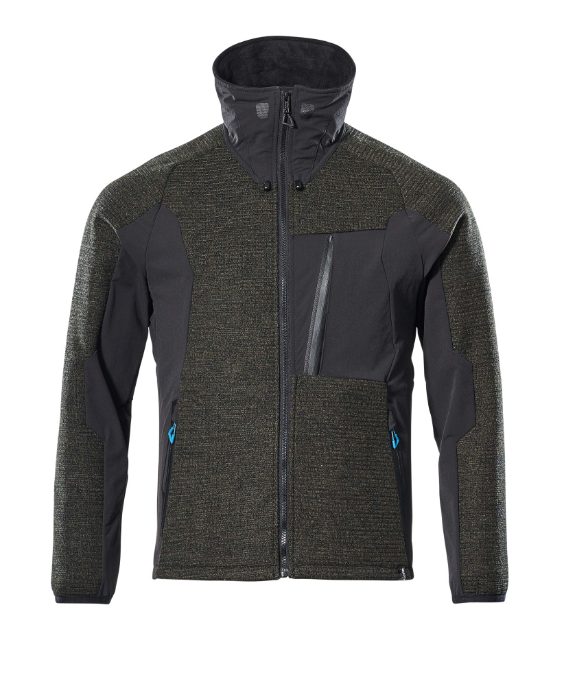 MASCOT ADVANCED Strickjacke mit Reißverschluss moosgrün/schwarz S
